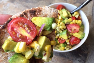 Avocado, Corn and Tomato