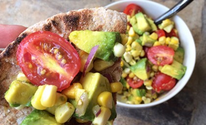 Avocado, Corn and Tomato