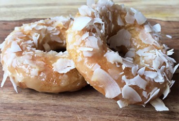 Coconut Glazed Cake Donuts