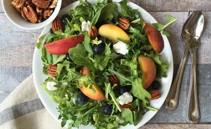 Georgia Peach and Arugula Salad